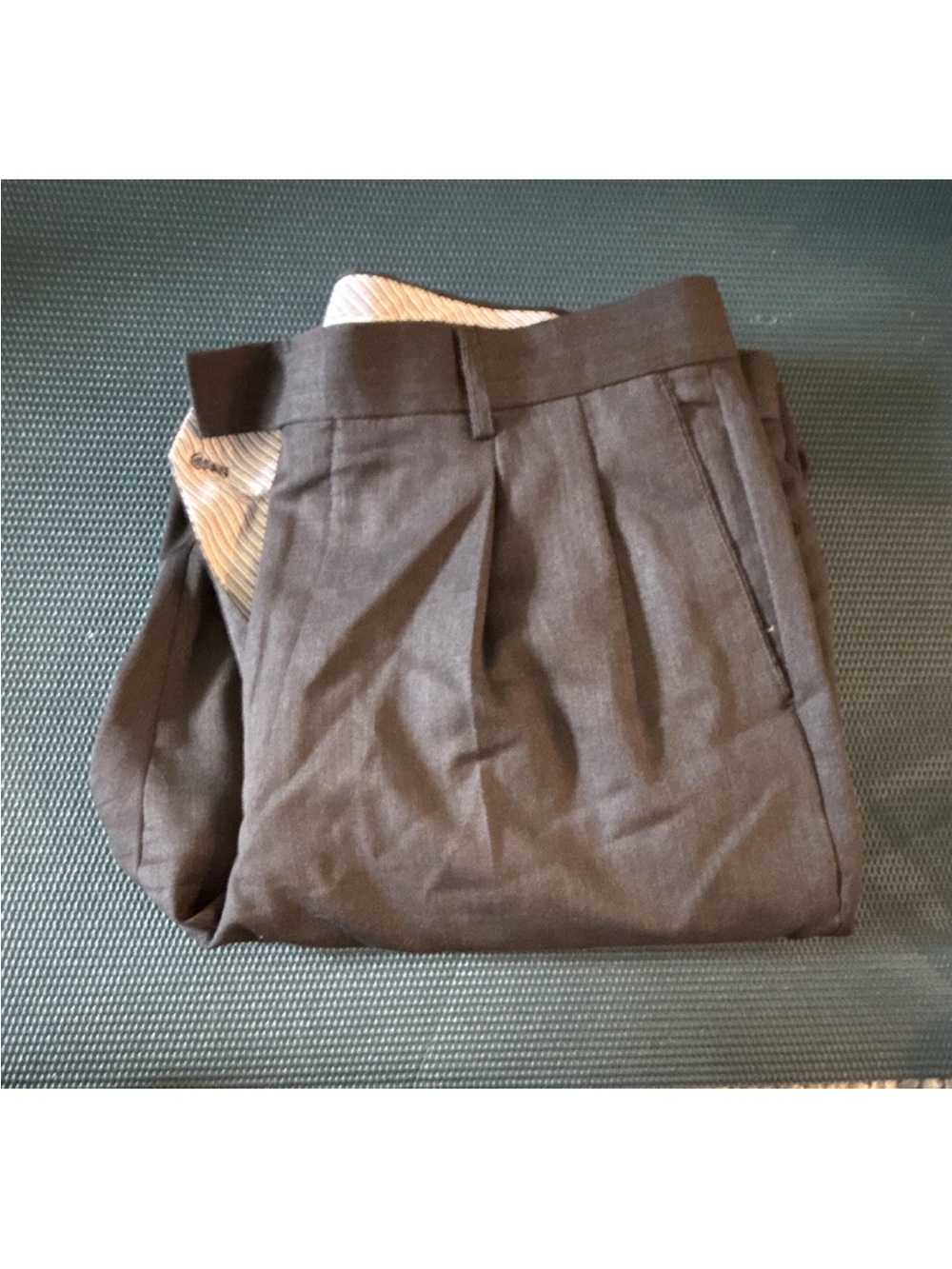 Bachrach Charcoal Pleated Men's Dress Pants